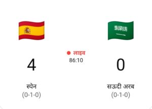 स्पेन बनाम सऊदी अरब – फीफा वर्ल्ड कप 2026