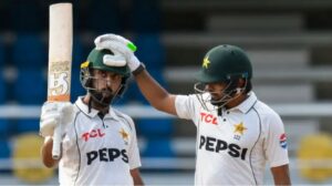 PAK vs WI, दूसरा टेस्ट: अब्दुल्ला शफीक और बाबर आज़म ने संभाली पाकिस्तान की पारी, 78 रन पीछे रहकर दूसरे दिन का खेल समाप्त